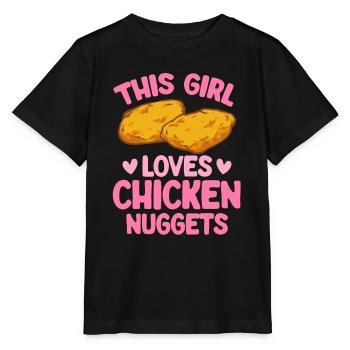 Chicken Nugget Liebhaber Chicken Nuggets - Stanley/Stella Kinder T-Shirt MINI CREATOR  - Schwarz - Vorne - Mikhail (115cm)