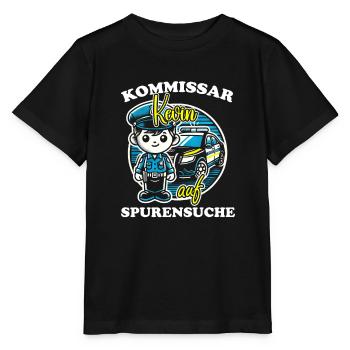 Kommissar Kevin Spurensuche - Stanley/Stella Kinder T-Shirt MINI CREATOR  - Schwarz - Vorne - Mikhail (115cm)