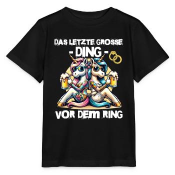 Enterrement de vie de garçon Mariée Enterrement de vie de jeune fille Grondement de femmes - T-shirt bio MINI CREATOR Stanley/Stella Enfant - noir - Devant - Mikhail (115cm)