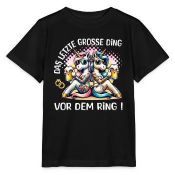 Enterrement de vie de garçon Mariée Enterrement de vie de jeune fille Grondement de femmes - T-shirt bio MINI CREATOR Stanley/Stella Enfant - noir - Devant - Mikhail (115cm)