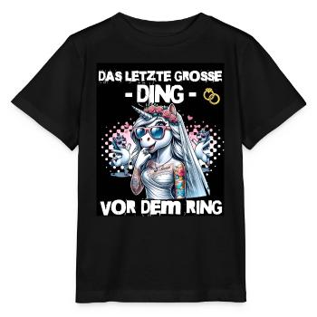 Enterrement de vie de garçon Mariée Enterrement de vie de jeune fille Grondement de femmes - T-shirt bio MINI CREATOR Stanley/Stella Enfant - noir - Devant - Mikhail (115cm)
