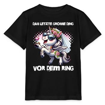 Enterrement de vie de garçon Mariée Enterrement de vie de jeune fille Grondement de femmes - T-shirt bio MINI CREATOR Stanley/Stella Enfant - noir - Devant - Mikhail (115cm)