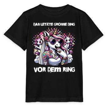 Enterrement de vie de garçon Mariée Enterrement de vie de jeune fille Grondement de femmes - T-shirt bio MINI CREATOR Stanley/Stella Enfant - noir - Devant - Mikhail (115cm)