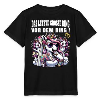 Enterrement de vie de garçon Mariée Enterrement de vie de jeune fille Grondement de femmes - T-shirt bio MINI CREATOR Stanley/Stella Enfant - noir - Devant - Mikhail (115cm)