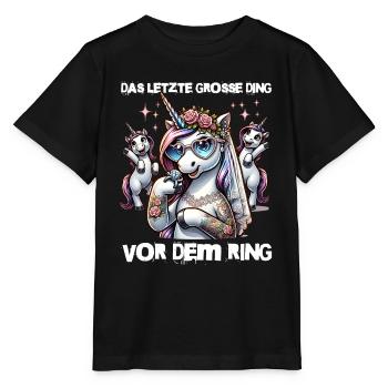 Enterrement de vie de garçon Mariée Enterrement de vie de jeune fille Grondement de femmes - T-shirt bio MINI CREATOR Stanley/Stella Enfant - noir - Devant - Mikhail (115cm)