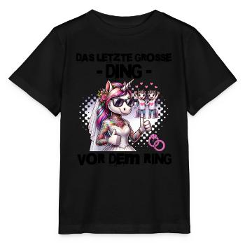 Enterrement de vie de garçon Mariée Enterrement de vie de jeune fille Grondement de femmes - T-shirt bio MINI CREATOR Stanley/Stella Enfant - noir - Devant - Mikhail (115cm)