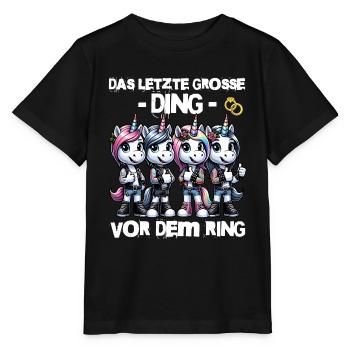 Enterrement de vie de garçon Mariée Enterrement de vie de jeune fille Grondement de femmes - T-shirt bio MINI CREATOR Stanley/Stella Enfant - noir - Devant - Mikhail (115cm)