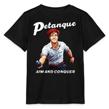 PETANQUE AIM AND CONQUER - Stanley/Stella MINI CREATOR Kids’ T-Shirt - black - Front - Mikhail (115cm)