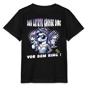 Enterrement de vie de garçon Mariée Enterrement de vie de jeune fille Grondement de femmes - T-shirt bio MINI CREATOR Stanley/Stella Enfant - noir - Devant - Mikhail (115cm)