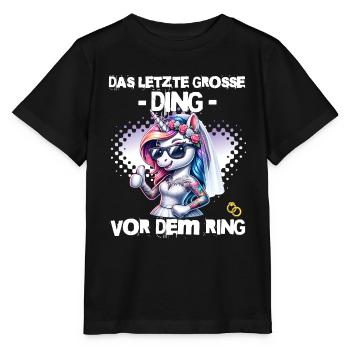 Enterrement de vie de garçon Mariée Enterrement de vie de jeune fille Grondement de femmes - T-shirt bio MINI CREATOR Stanley/Stella Enfant - noir - Devant - Mikhail (115cm)