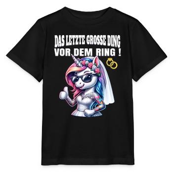 Enterrement de vie de garçon Mariée Enterrement de vie de jeune fille Grondement de femmes - T-shirt bio MINI CREATOR Stanley/Stella Enfant - noir - Devant - Mikhail (115cm)