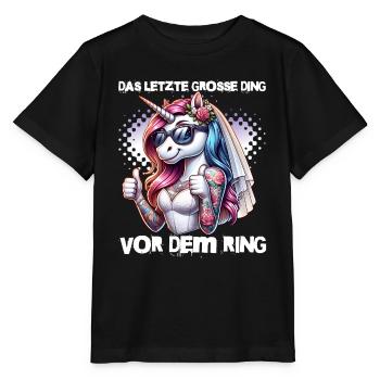 Enterrement de vie de garçon Mariée Enterrement de vie de jeune fille Grondement de femmes - T-shirt bio MINI CREATOR Stanley/Stella Enfant - noir - Devant - Mikhail (115cm)