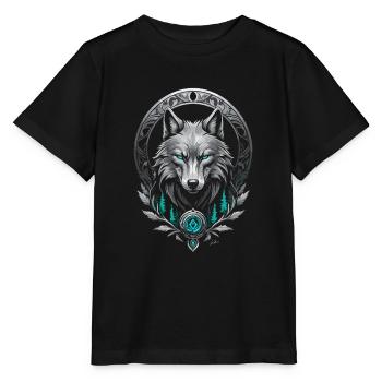 Medieval Arctic Wolf - Stanley/Stella MINI CREATOR Kids’ T-Shirt - black - Front - Mikhail (115cm)