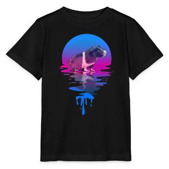 Sunset Skinny Pig - Stanley/Stella MINI CREATOR Kids’ T-Shirt - black - Front - Mikhail (115cm)