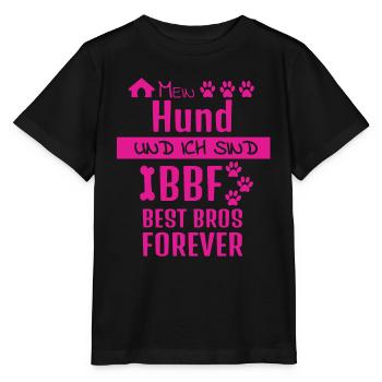 Hundesport Hundeschule Spruch Best Bros Forever - Stanley/Stella Kinder T-Shirt MINI CREATOR  - Schwarz - Vorne - Mikhail (115cm)
