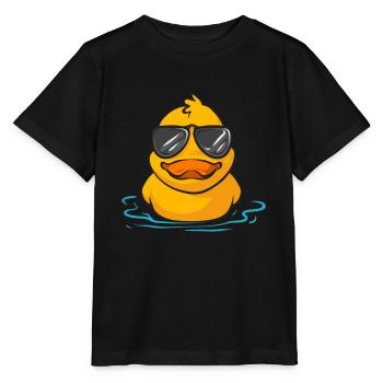 Quietscheentchen Quietscheente Gummiente - Stanley/Stella Kinder T-Shirt MINI CREATOR  - Schwarz - Vorne - Mikhail (115cm)