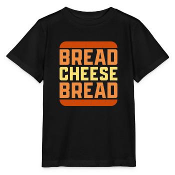 Pain Fromage Sandwich au pain Grilled Cheese - T-shirt bio MINI CREATOR Stanley/Stella Enfant - noir - Devant - Mikhail (115cm)