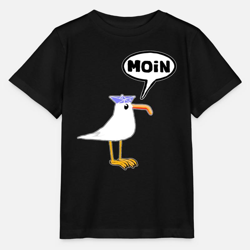 Moin Seagull Rubber Boots Boots Speech Bubble - Stanley/Stella MINI CREATOR Kids’ T-Shirt - black