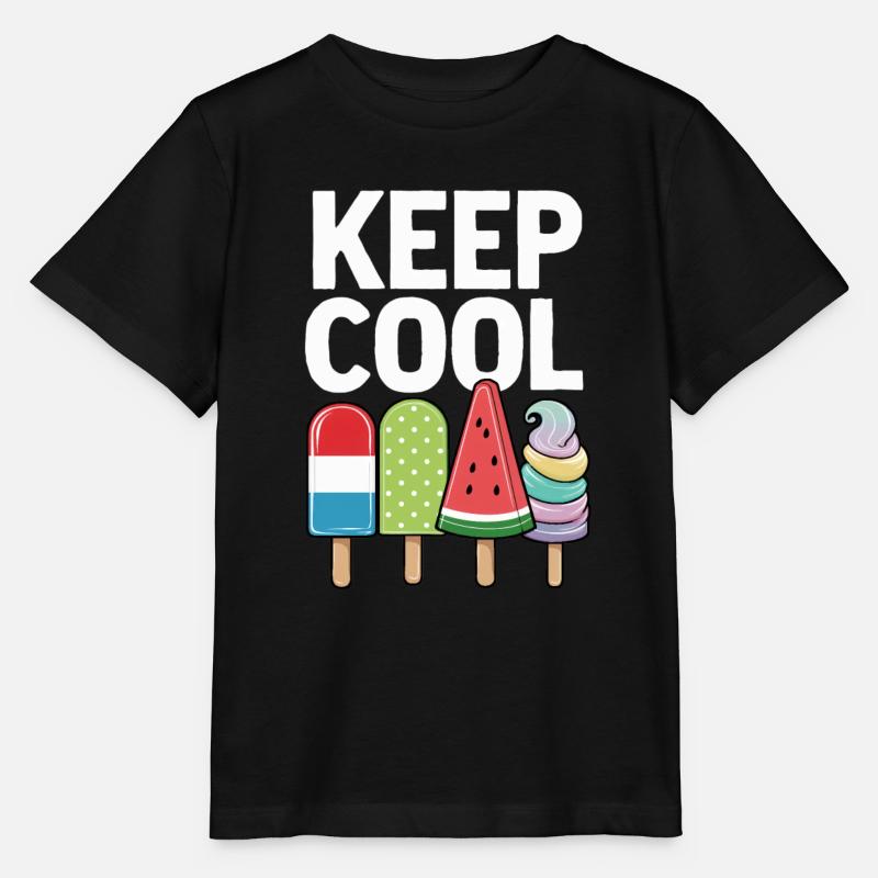 Keep Cool Popsicle Dessert d’été Funny Ice Cream - T-shirt bio MINI CREATOR Stanley/Stella Enfant - noir