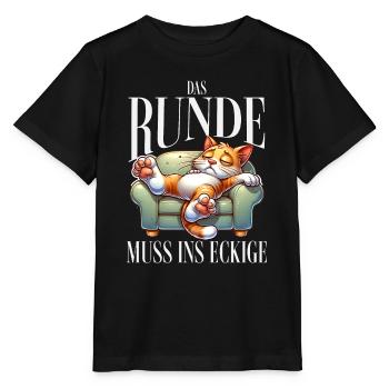 Bin Müde somit muss das runde ins Eckige Schlafen - Stanley/Stella Kinder-T-shirt MINI CREATOR  - zwart - Voor - Mikhail (115cm)