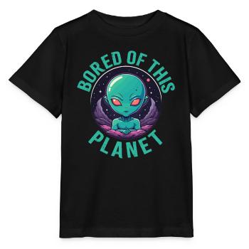 Marre de cette planète. - T-shirt bio MINI CREATOR Stanley/Stella Enfant - noir - Devant - Mikhail (115cm)