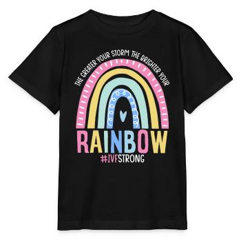 Plus votre tempête est grande, plus votre arc-en-ciel est brillant - T-shirt bio MINI CREATOR Stanley/Stella Enfant - noir - Devant - Mikhail (115cm)