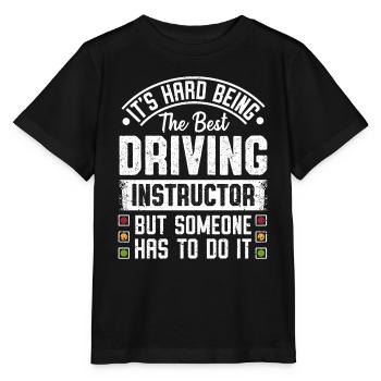 Funny Driving Instructor Permit License Driver - Stanley/Stella MINI CREATOR Kids’ T-Shirt - black - Front - Mikhail (115cm)