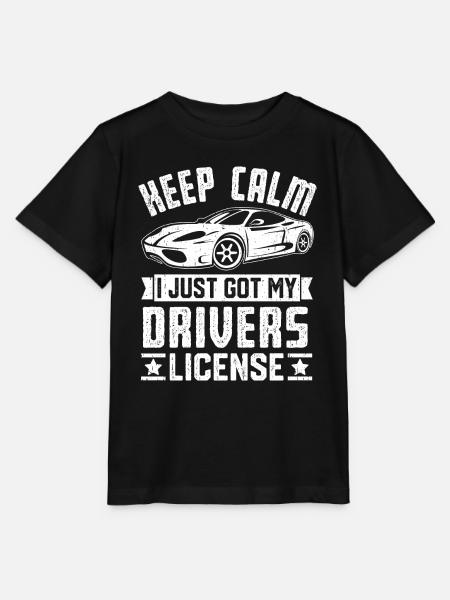 Blijf kalm, ik heb net mijn rijbewijs gehaald Grappig - Stanley/Stella Kinder-T-shirt MINI CREATOR  - zwart