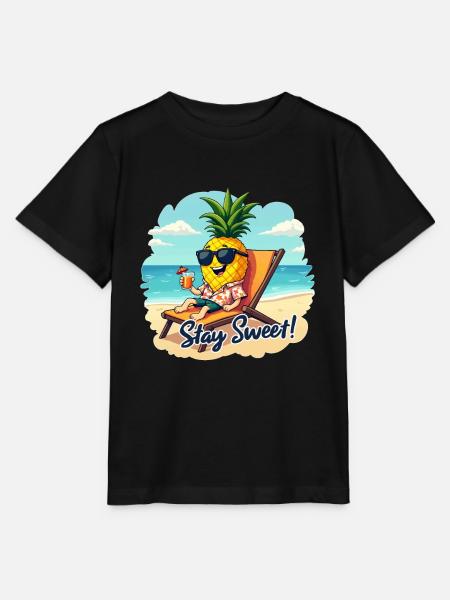 ANANAS - Stanley/Stella Kinder T-Shirt MINI CREATOR - Schwarz