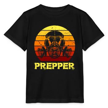 Prepper Survivant de l’Apocalypse - T-shirt bio MINI CREATOR Stanley/Stella Enfant - noir - Devant - Mikhail (115cm)