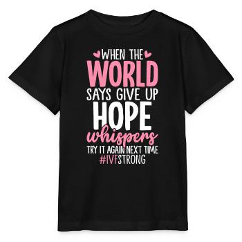 FIV drôle Un embryon sur huit ovules - T-shirt bio MINI CREATOR Stanley/Stella Enfant - noir - Devant - Mikhail (115cm)