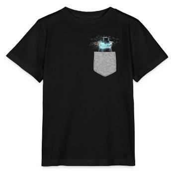 Mücke wird von elektronischem Insektenvernichter angezogen - Stanley/Stella Kinder T-Shirt MINI CREATOR  - Schwarz - Vorne - Mikhail (115cm)