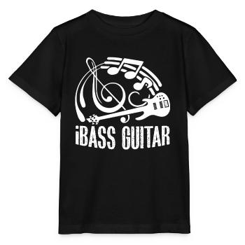 Bass guitar Funny Bass guitar - Stanley/Stella MINI CREATOR Kids’ T-Shirt - black - Front - Mikhail (115cm)