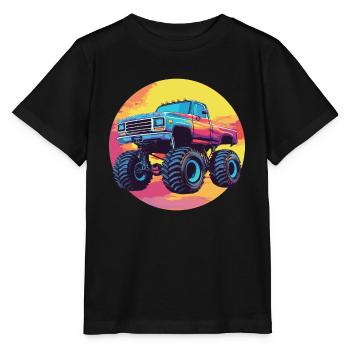 Monster Truck - Stanley/Stella MINI CREATOR Kids’ T-Shirt - black - Front - Mikhail (115cm)