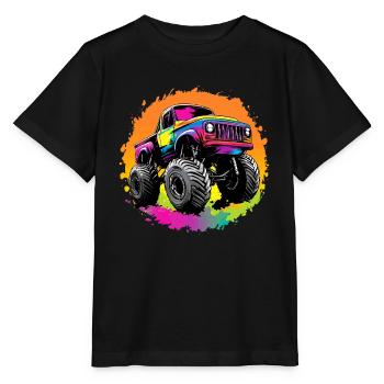 Monster Truck - Stanley/Stella MINI CREATOR Kids’ T-Shirt - black - Front - Mikhail (115cm)