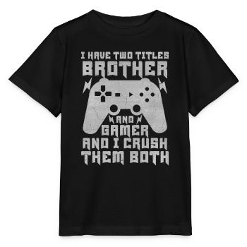Video Games Gaming Boys Brother Teen - Stanley/Stella MINI CREATOR Kids’ T-Shirt - black - Front - Mikhail (115cm)
