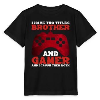 Video Games Gaming Boys Brother Teen - Stanley/Stella MINI CREATOR Kids’ T-Shirt - black - Front - Mikhail (115cm)