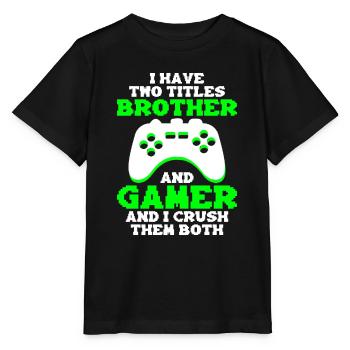 Video Games Gaming Boys Brother Teen - Stanley/Stella MINI CREATOR Kids’ T-Shirt - black - Front - Mikhail (115cm)