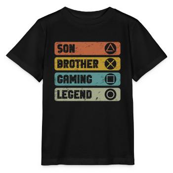 Video Games Gaming Boys Brother Teen - Stanley/Stella MINI CREATOR Kids’ T-Shirt - black - Front - Mikhail (115cm)