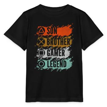 Video Games Gaming Boys Brother Teen - Stanley/Stella MINI CREATOR Kids’ T-Shirt - black - Front - Mikhail (115cm)