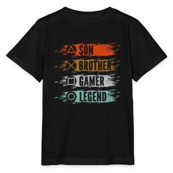 Video Games Gaming Boys Brother Teen - Stanley/Stella MINI CREATOR Kids’ T-Shirt - black - Front - Mikhail (115cm)