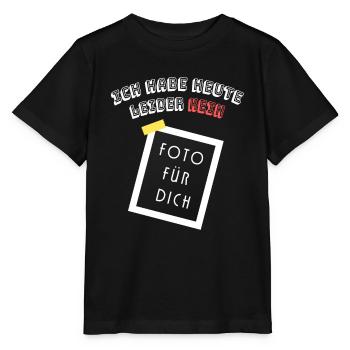 Ich habe heute leider kein Foto für dich - Stanley/Stella Kinder T-Shirt MINI CREATOR  - Schwarz - Vorne - Mikhail (115cm)