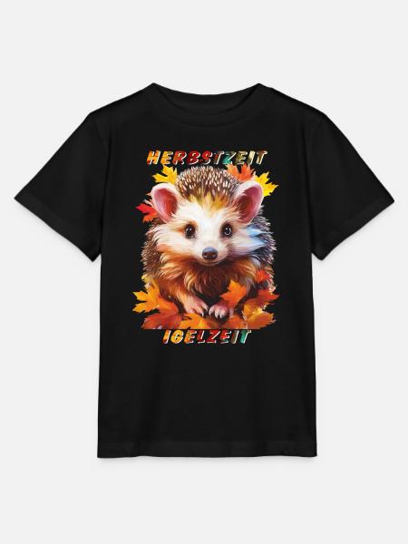 IGEL HERBSTZEIT IGELZEIT - Stanley/Stella Kinder T-Shirt MINI CREATOR - Schwarz