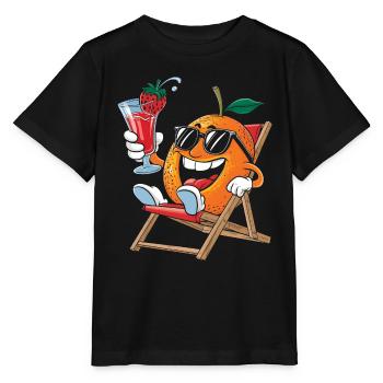 Orange - Stanley/Stella Kinder T-Shirt MINI CREATOR  - Schwarz - Vorne - Mikhail (115cm)