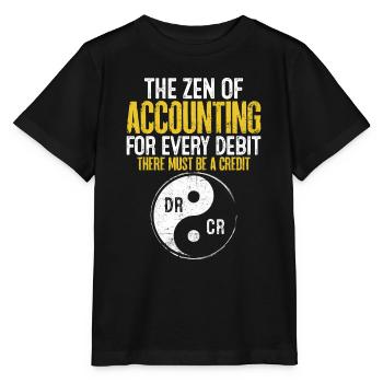 Das Zen der Buchhaltung Lustig CPA Finanzen - Stanley/Stella Kinder T-Shirt MINI CREATOR  - Schwarz - Vorne - Mikhail (115cm)