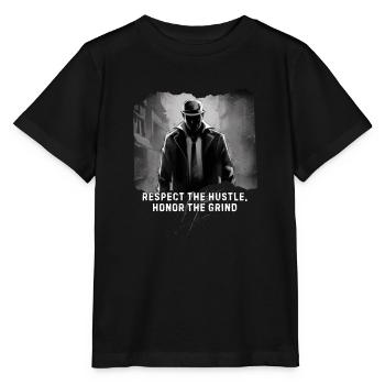 Respect the Hustle Honor the Grind - Stanley/Stella MINI CREATOR Kids’ T-Shirt - black - Front - Mikhail (115cm)