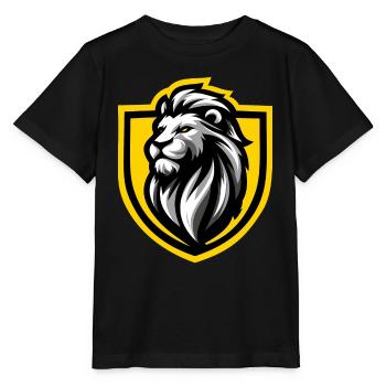 Lion Shield - Stanley/Stella MINI CREATOR Kids’ T-Shirt - black - Front - Mikhail (115cm)