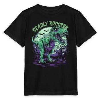 Zombie T-REX – Rugissement mortel pour les amateurs de dinosaures - T-shirt bio MINI CREATOR Stanley/Stella Enfant - noir - Devant - Mikhail (115cm)