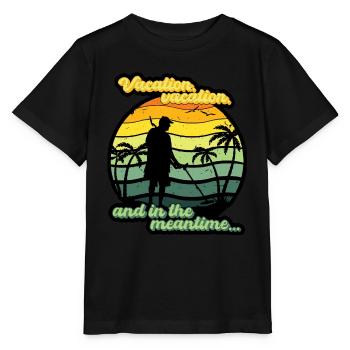 Des vacances, des vacances, et en attendant... - T-shirt bio MINI CREATOR Stanley/Stella Enfant - noir - Devant - Mikhail (115cm)