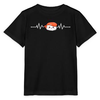 Sushi Heartbeat Funny Japanese Asian Gastronomy - Stanley/Stella MINI CREATOR Kids’ T-Shirt - black - Front - Mikhail (115cm)